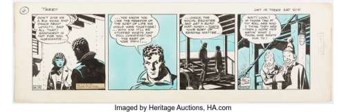 Caniff, Milton | Milton Caniff Terry and the Pirates Daily Comic Strip Original Art dated 6-12-37 (Chicago Tribune, 1937). ... | Heritage