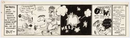 Wolverton, Basil | Basil Wolverton Woozy Woofer Unpublished Pilot Comic Strip #13 Original Art (1930s).... | Heritage