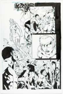 DC Artist - Keith Champagne [Daniel HDR printed blue lines] Green Lantern Corps #62 Story Page 9 Original Art (DC, 2011)....