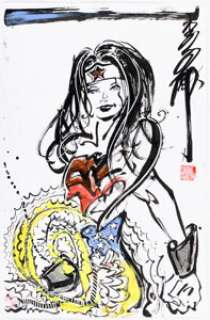 Lee, Andy - Andy Lee - Wonder Woman Illustration Original Art (undated)....