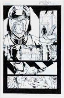 Zajac, Richard - Richard Zajac [Josh Medors printed blue lines] G.I. Joe: America‘s Elite #18 Story Page 22 Original Art (Devil‘s D...