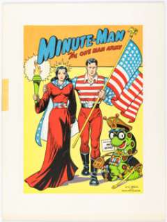 Beck, C. C. | C. C. Beck Master Comics #18 Minute-Man Splash Page #1 Re-Imagined Commission Original Art (1978).... | Heritage