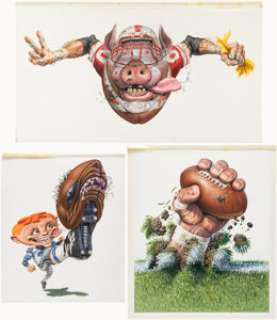 Mick McGinty - "Football" Paintings Original Art Group of 5 (c. 1990s).... (Total: 5 Original Art) | Heritage