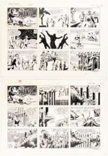 Sy Barry - The Phantom Sunday Comic Strip Original Art Group of 4 (King Features Syndicate, 1977).... (Total: 4 Original Art)