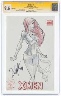 Talent Caldwell - X-Men #1 Sketch Cover - Signature Series Original Art (Marvel, 2010) CGC NM+ 9.6 White pages....