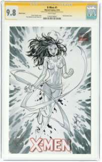 Jorge Molina - X-Men #1 Sketch Cover - Signature Series Original Art (Marvel, 2010) CGC NM/MT 9.8 White pages....