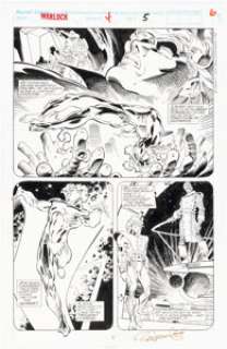 Rick Leonardi and Terry Austin - Warlock and the Infinity Watch #4 Story Page 5 Original Art (Marvel, 1992).