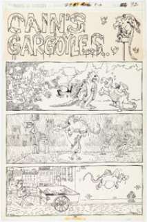 Sergio Aragones | House of Mystery #229 "Cain’s Gargoyles" Complete 1-Page Story Original Art (DC, 1975). | Heritage
