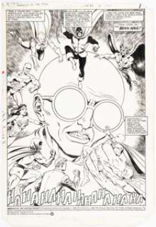 Howard Bender And Alfredo Alcala | America Vs. The Justice Society #3 Splash Page 1 Original Art (DC, 1985). (Total: 2 Original Art) | Heritage