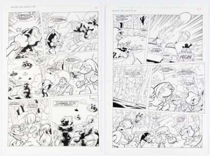 Manny Galan and Andrew Pepoy - Knuckles the Echidna #1 and #2 Story Pages Original Art Group of 2 (Archie, 1997). (Total: 2 Original Art)
