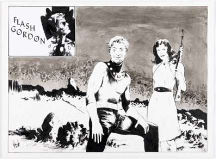 Robert Hack - Flash Gordon Illustration Original Art (undated).