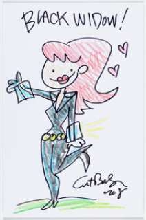 Art Baltazar - Black Widow Sketch Original Art (2008).