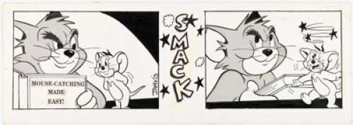 Kelly Jarvis Tom and Jerry Daily Comic Strip Original Art (Editors Press Service, c. 1990s).