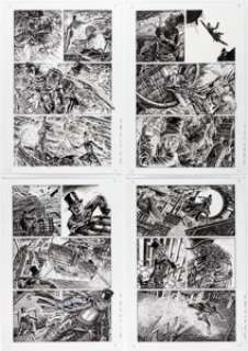 Raulo Caceres Captain Swing and the Electrical Pirates of Cindery Island #1 Story Pages 18-21 Original Art (Avatar Press, 2010). (Total: 4 Original Art)