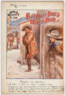 Robert Prowse (as R.P.) Buffalo Bill Library #552 Cover Illustration Original Art (Aldine Publishing Co., c. 1920s).