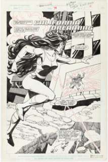 Don Perlin Marvel Fanfare #48 She-Hulk Splash Page 1 Original Art (Marvel, 1989). | Heritage