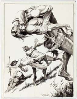 Bob Kline Anomaly #2 "Wolves Beyond the Border" Illustration Original Art (Sprawling Anomaly Publishing Empire, 1970).