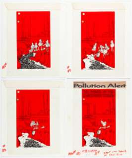 Sergio Aragonés MAD #180 Complete 4-Page Story "Pollution Alert" Original Art (EC, 1976). (Total: 4 Original Art) | Heritage