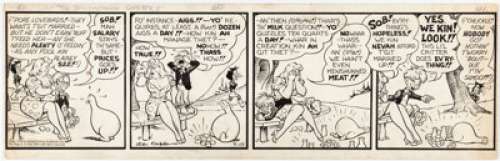 Al Capp Li’l Abner Daily Comic Strip Original Art dated 9-13-48 (United Feature Syndicate, 1948). | Heritage