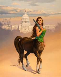 Larry Elmore The Faery Convention Paperback Cover Painting Illustration Original Art (Baen, 1995).