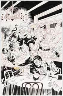 José Delbo, Don Perlin, and John Dixon Shadowman #7 Splash Page 1 Original Art (Valiant, 1992).