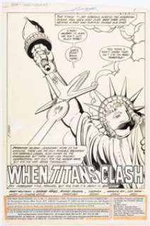 George Pérez and Romeo Tanghal The New Teen Titans #11 Splash Page 1 Original Art (DC, 1981). | Heritage