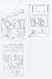 Scott Wegener Atomic Robo: Dogs of War Story Pages Original Art Group of 3 (Red 5 Comics, 2009). (Total: 3 Original Art)
