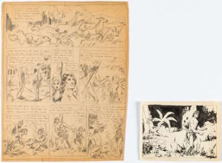 Roy G. Krenkel (attributed) - Fantasy Illustrations Original Art Group of 2 (undated). (Total: 2 Original Art) | Heritage