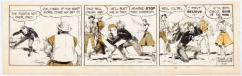 Jose Luis Salinas Cisco Kid Daily Comic Strip Original Art dated 9-29-53 (King Features Syndicate, 1953). | Heritage