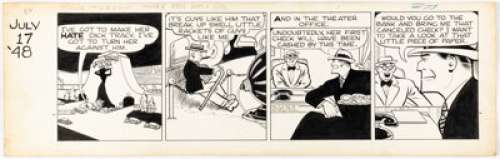 Chester Gould Dick Tracy Daily Comic Strip Original Art dated 7-17-48 (Chicago Tribune, 1948). | Heritage