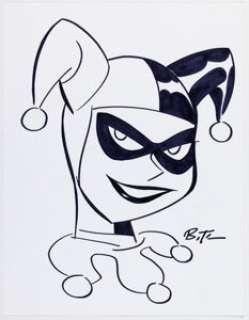 Bruce Timm - Harley Quinn Illustration Original Art (undated). | Heritage