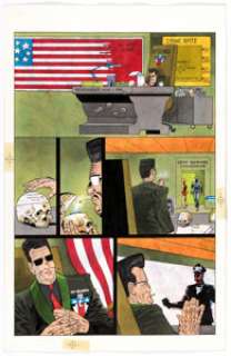 Kevin O’Neill Marshal Law #3 Painted Story Page 19 Original Art (Marvel/Epic, 1988). | Heritage