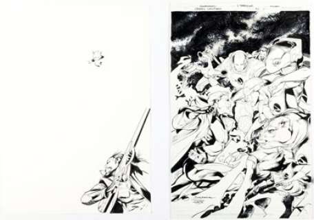 Rafa Sandoval and Jordi Tarragona Green Lantern #51 Cover Original Art Group of 2 (DC, 2016). (Total: 2 Original Art)