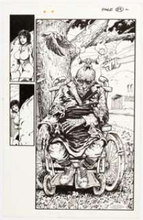 Keven Eastman, Simon Bisley, and Eric Talbot Roninbebop "The Very Angry Seven" Story Page 24 Original Art (Heavy Metal, 2009).