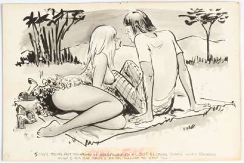 Bill Wenzel - Single Panel Gag Cartoon Illustration Original Art (c. 1970s).