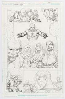 Fernando Dagnino Justice League: Generation Lost #21 Story Page 19 Pencils Original Art (DC, 2011). (Total: 2 Items)