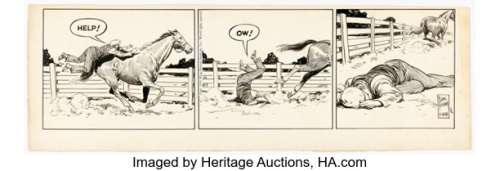 Frank Godwin Rusty Riley Daily Comic Strip Original Art dated 1-29-55 (King Features Syndicate, 1955). | Heritage