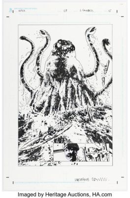 Laurence Campbell B.P.R.D. Hell on Earth #135 Splash Page 15 Original Art (Dark Horse, 2015).