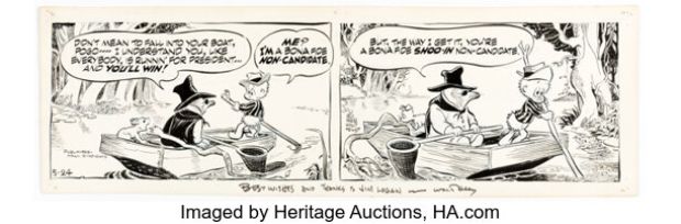 Walt Kelly Pogo Daily Comic Strip Original Art dated 5-24-68 (Hall Syndicate, 1968). | Heritage