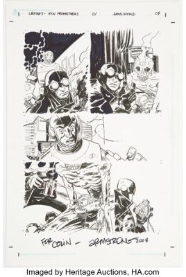 Jason Armstrong Lobster Johnson: The Iron Prometheus #1 Story Page 9 Original Art (Dark Horse, 2007).