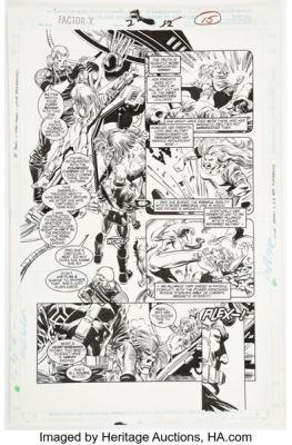 Steve Epting and Al Milgrom Factor-X #2 "Age of Apocalypse" Story Page 12 Original Art (Marvel, 1995).