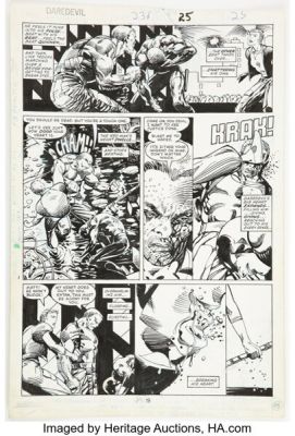 Barry Windsor-Smith and Bob Wiacek Daredevil #236 Story Page 19 Original Art (Marvel, 1986). | Heritage