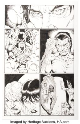 Tim Tyler [Tim Vigil lightboxed] Faust 777: The Wrath Story Page Inks Original Art (Avatar Press, 1999). | Heritage