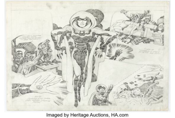 Jack Kirby - Psionic Heroine Pitch-Piece Illustration Original Art (Ruby-Spears, c. 1980s). | Heritage