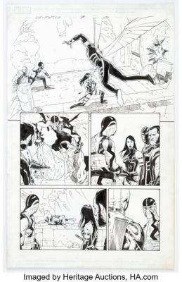 Esad Ribic and John Lucas Uncanny X-Force #7 Story Page 20 Original Art (Marvel, 2011).