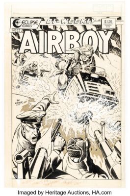Ron Wagner Airboy #22 Cover Original Art (Eclipse, 1987). | Heritage