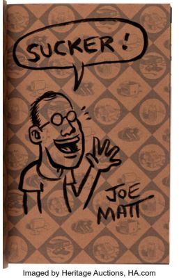 Joe Matt The Poor Bastard Sketch Original Art (Drawn & Quarterly, 2002).