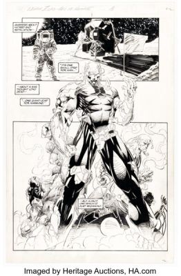 Joe Benitez and Marc Silvestri The Art of Homage Studios #1 Weapon Zero Story Page 3 Original Art (Image, 1993).