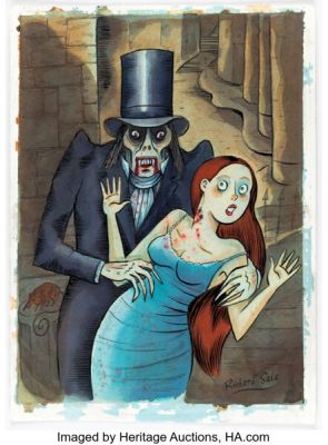 Richard Sala Doktor Vorlock’s Blood Lust Predicament Painting Illustration Original Art (2011). | Heritage