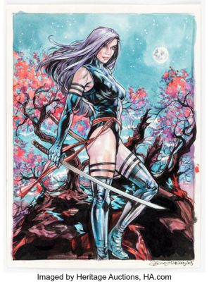 Ryan Kelly - Psylocke Illustration Original Art (2018).